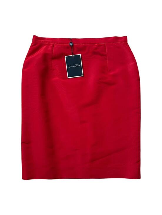Oscar de la Renta Dresses & Skirts - Oscar De La Renta Crimson Silk Skirt